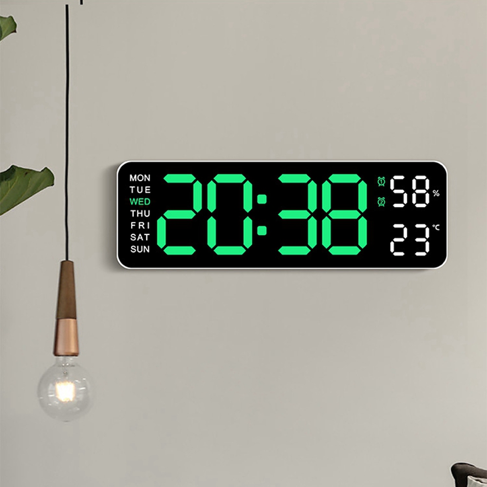 Modern Electronics Gadgets - Grote digitale wandklok temperatuur en vochtigheid