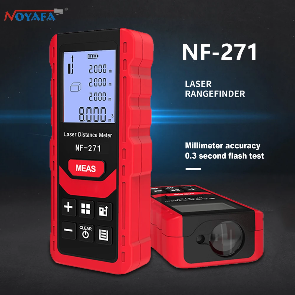 Laser Distance Measure - Noyafa NF-271 Laserafstandsmeter 40M 80M Afstandsmeter