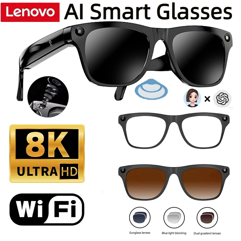 Smart Glasses Ar - Lenovo 32G Geheugen 800W 4K Camera