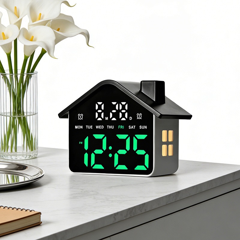Modern Electronics Gadgets - Huisvormige LED-wekker Elektronische multifunctionele digitale klok