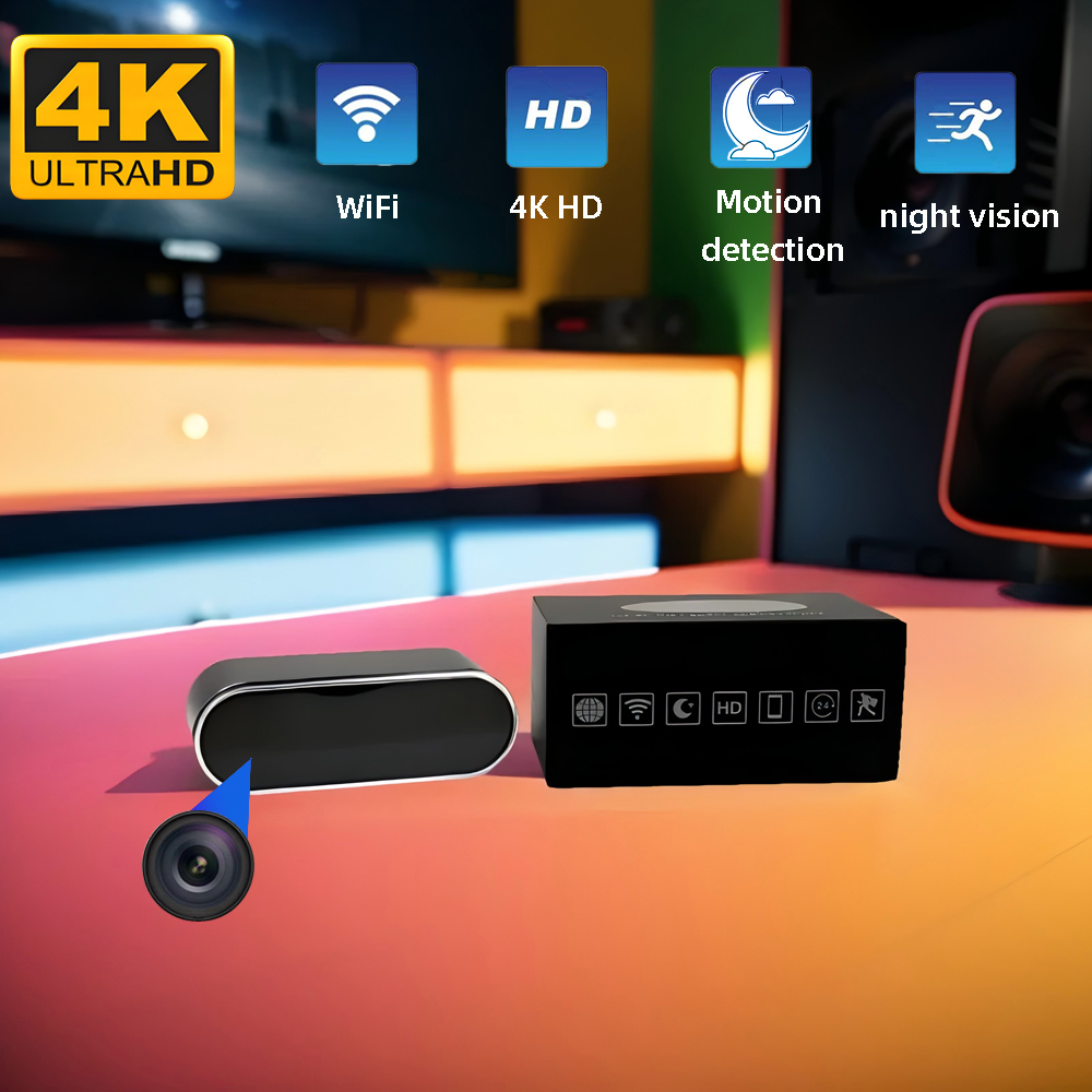 Compact Camera Mirrorless - Nieuwe verbeterde en geüpgradede 4KHD mini-klokcamera,