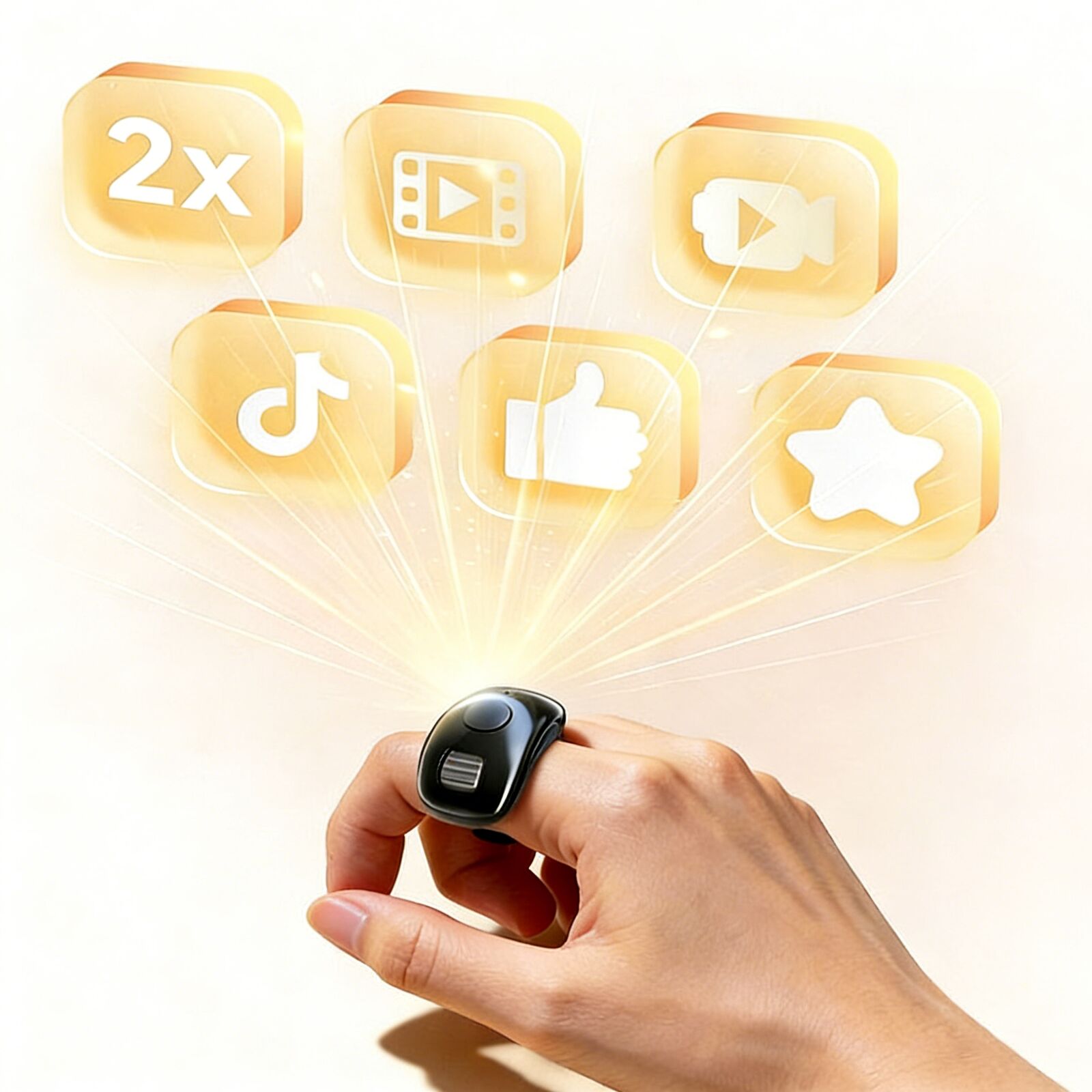 Electronics And Gadgets G - Mini Bluetooth-ringmuis met vingertopbediening voor het
