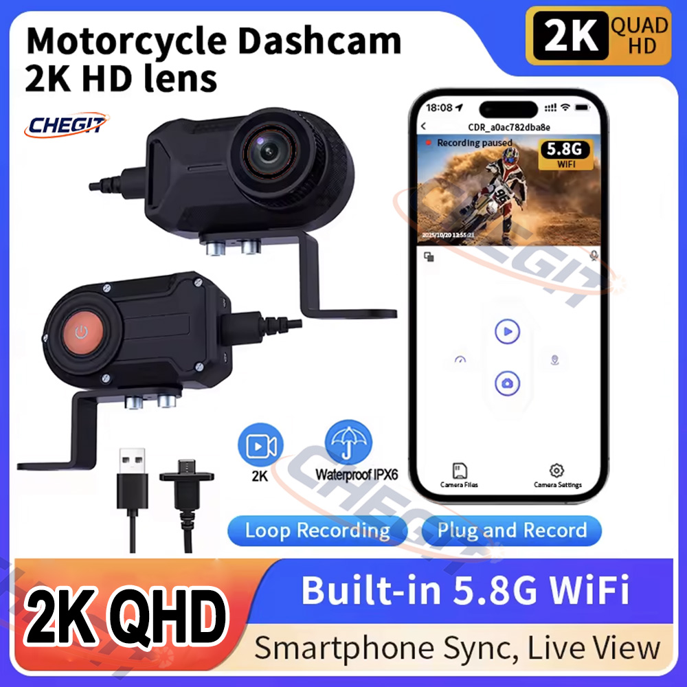 Motorfiets DVR 2K HD WiFi met  - Compact Camera Mirrorless recensie en prijs
