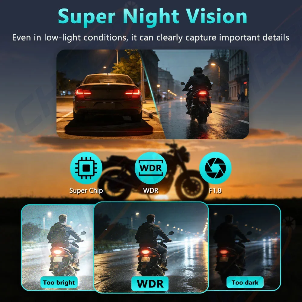 Motorfiets DVR 2K HD WiFi met  - Compact Camera Mirrorless recensie en prijs
