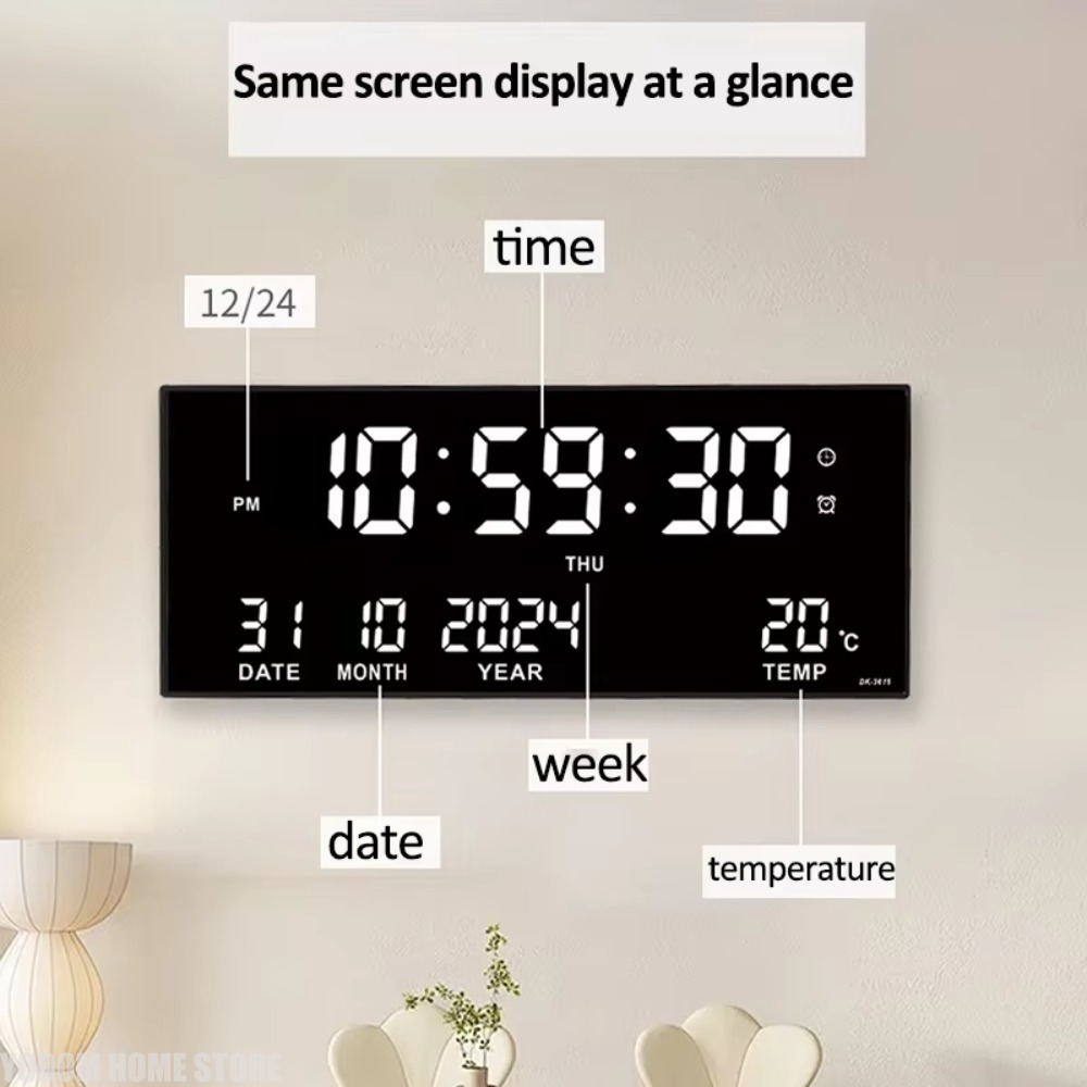 Digitale grote wandklok met al - Modern Electronics Gadgets recensie en prijs