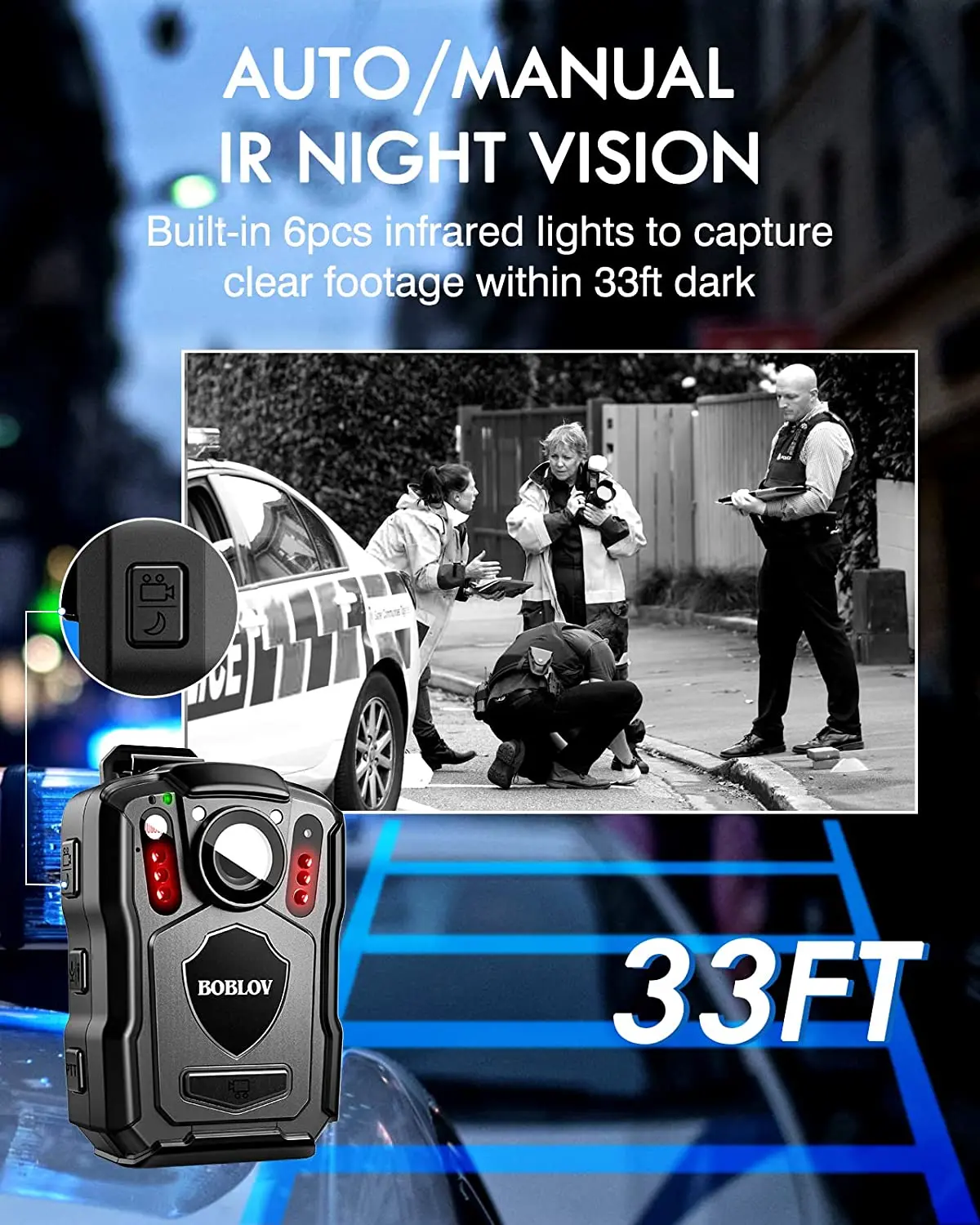 BOBLOV M5 politie-lichaamscame - Compact Camera Mirrorless recensie en prijs