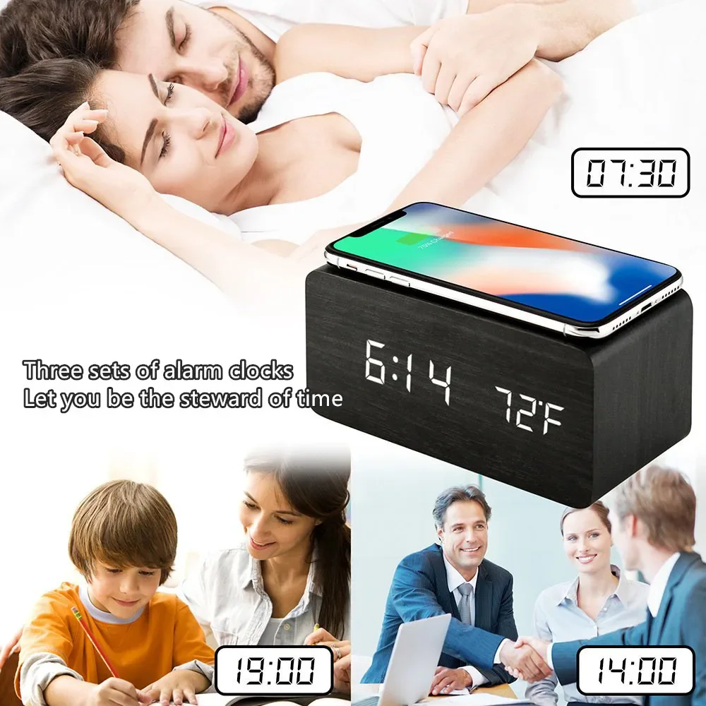 Wekker LED digitaal houten USB - Modern Electronics Gadgets recensie en prijs